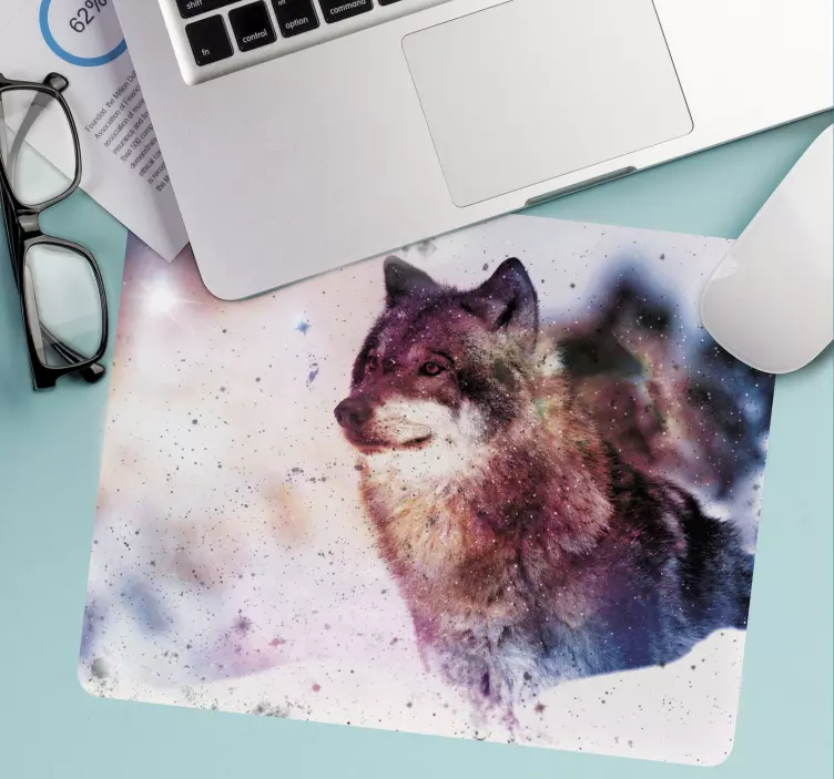 Gaming mauspad majestätisches wolfsporträt - TenStickers