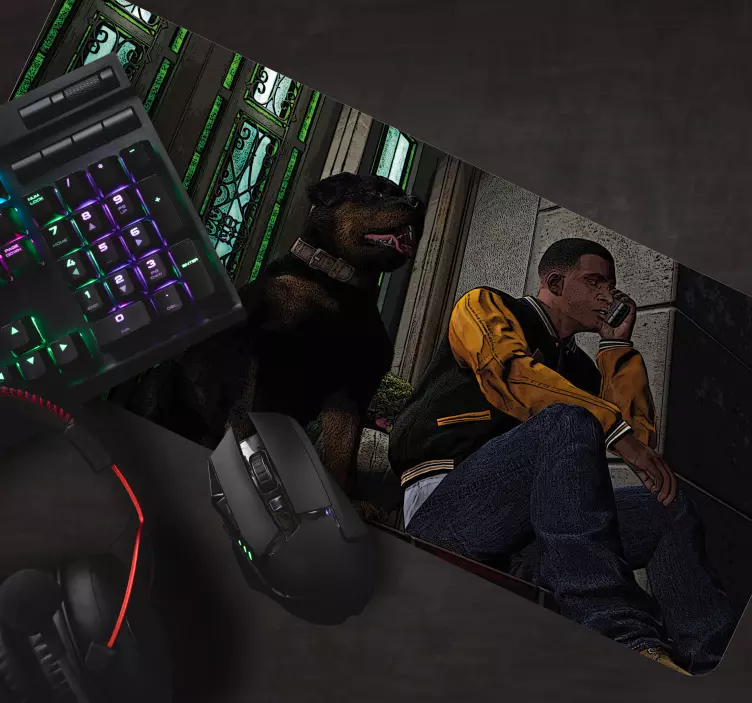 Gaming mauspad mit charakter und begleiter - TenStickers