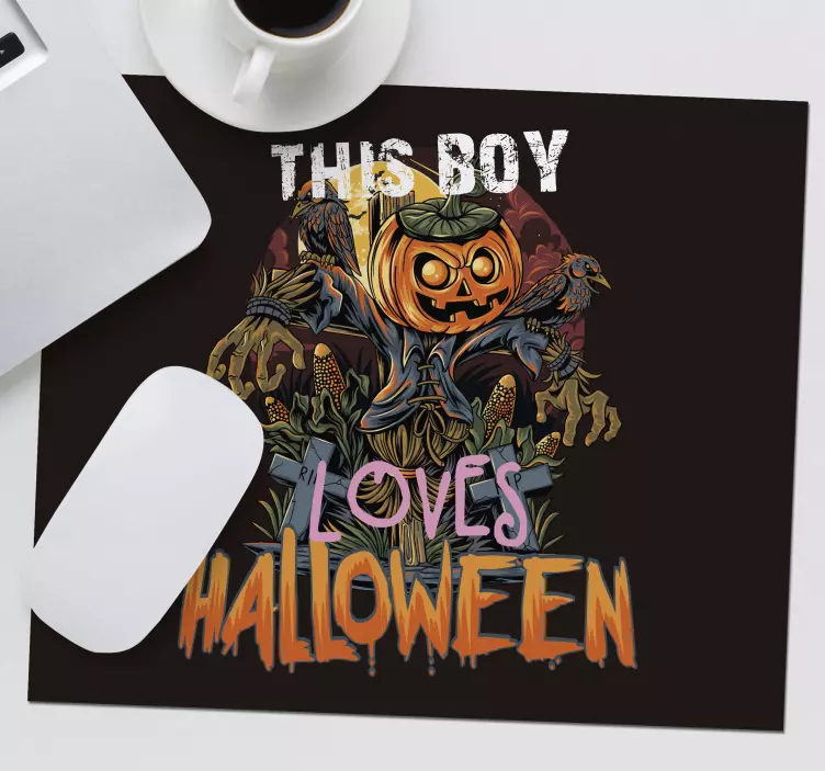 Gaming mauspad mit halloween-thema vogelscheuche - TenStickers
