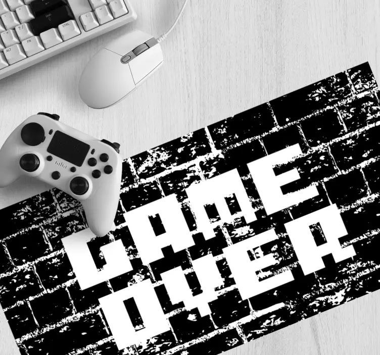 Gaming mauspad mit pixeliertem game over - TenStickers