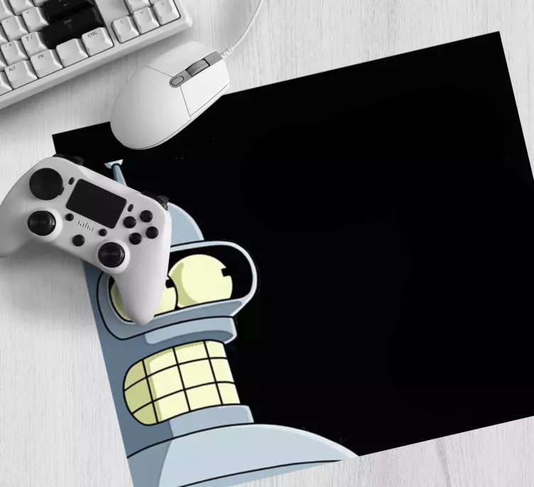 Gaming mauspad mit robotercharakter porträt - TenStickers