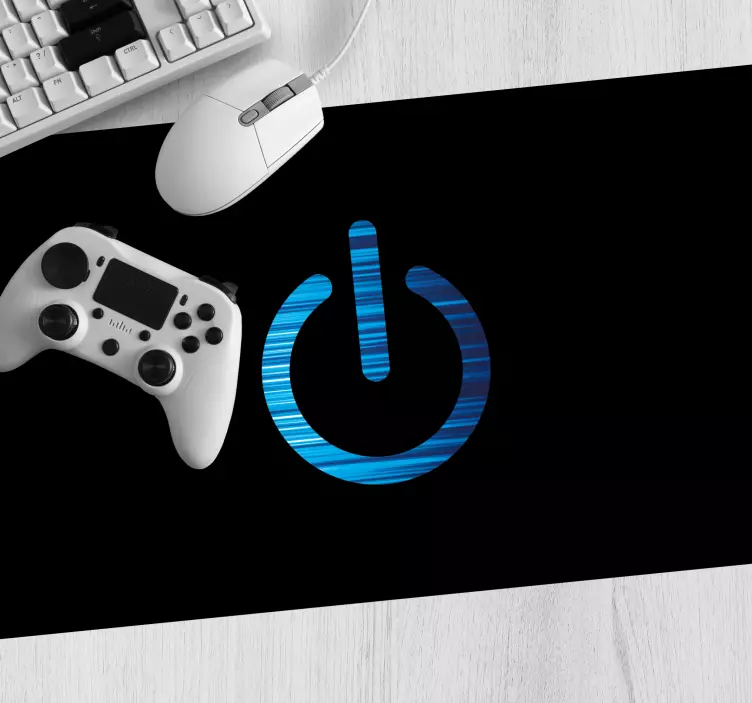 Gaming mauspad mit stilvollem kraftsymbol - TenStickers