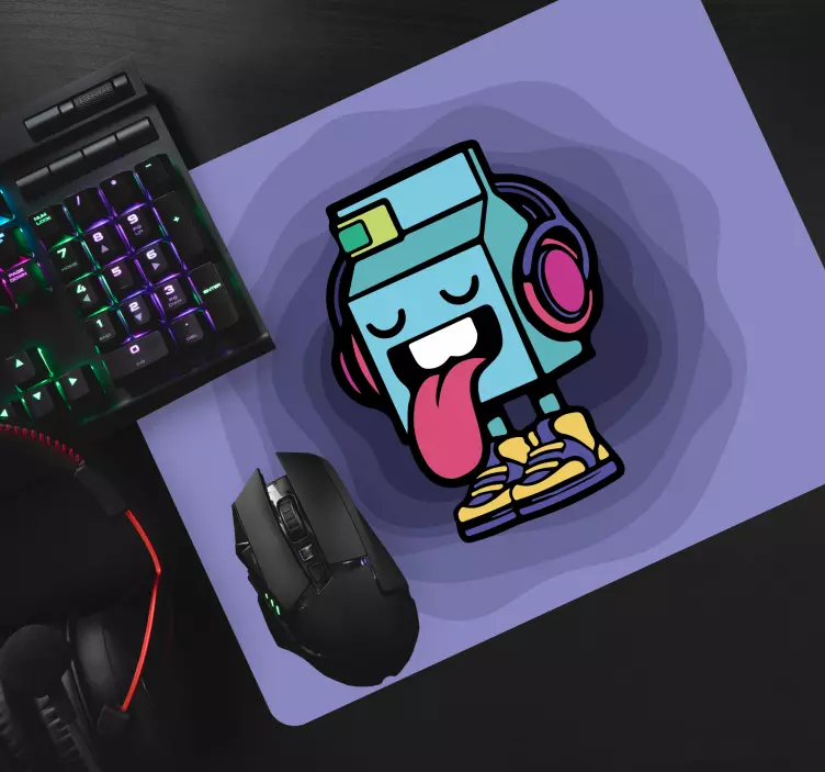 Gaming mauspad mit verspieltem cartoon charakter - TenStickers