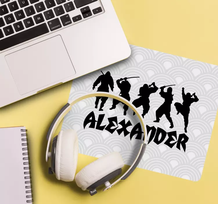 Gaming mauspad ninja silhouetten design - TenStickers