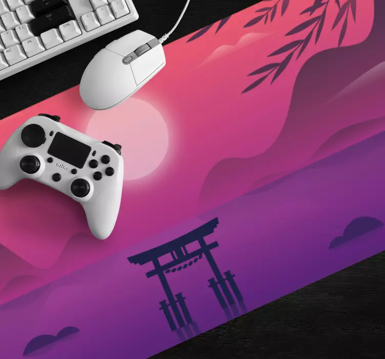 Gaming mauspad ruhiger berg sonnenuntergang - TenStickers