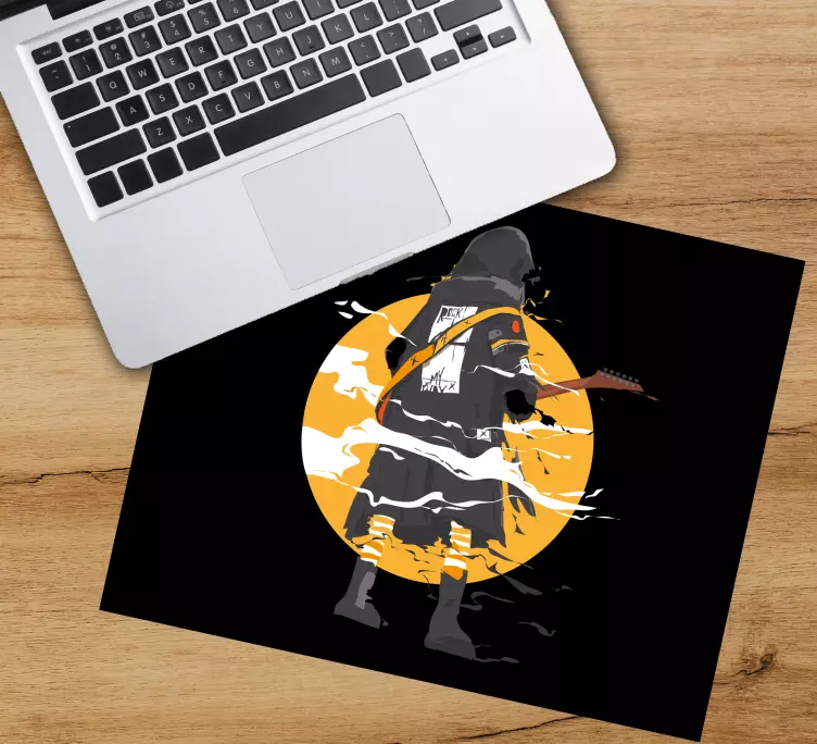 Gaming mauspad silhouette gitarrist icon - TenStickers