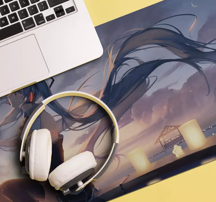 Anime Mauspad Anime gamer mädchen - TenStickers