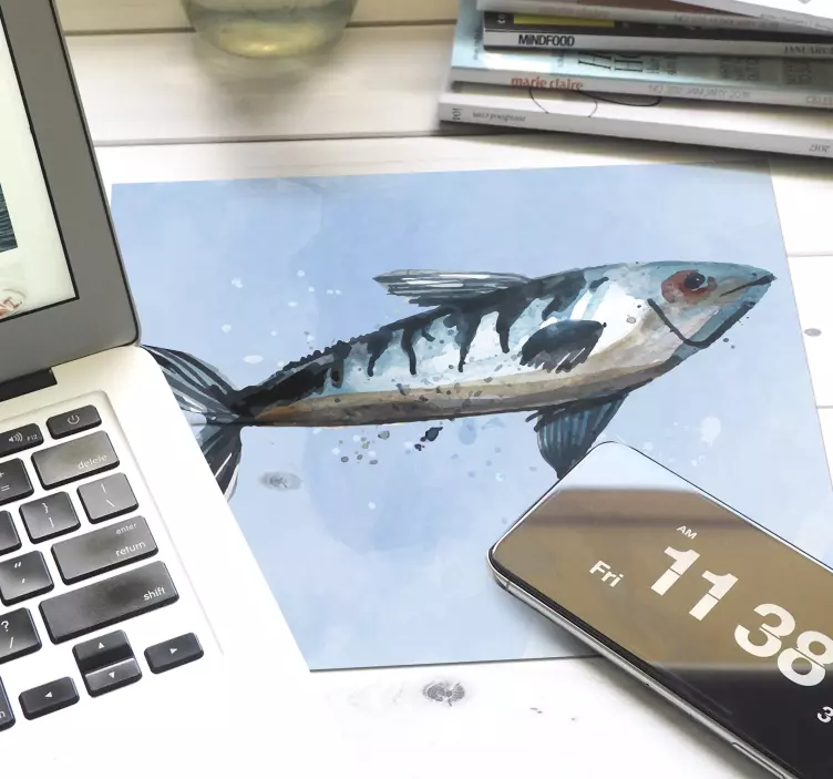 Mousepad Fische Abstrakter Unterwasser Fisch - TenStickers