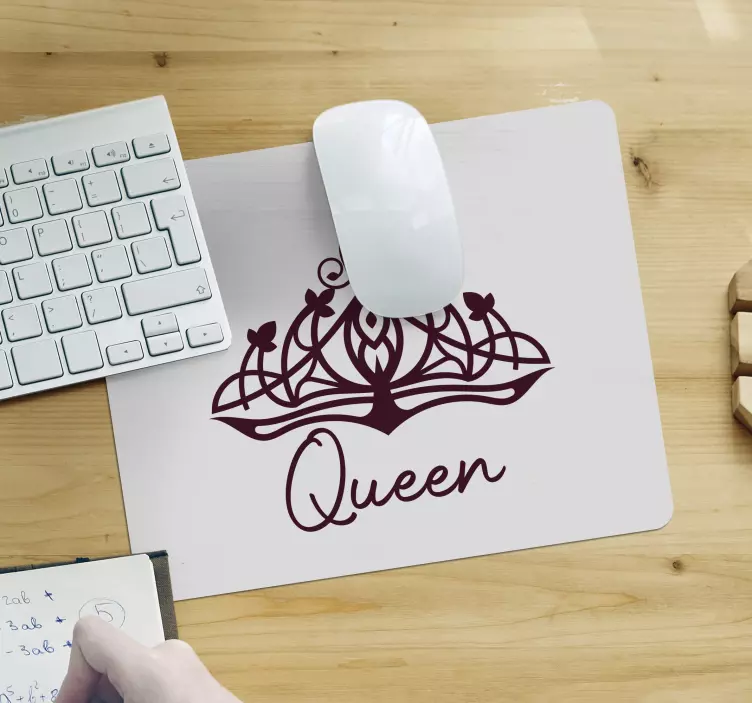 Mauspad mit namen elegantes kronenmuster - TenStickers