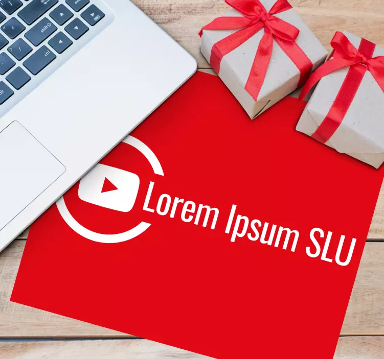 Mauspad mit namen elegantes logo-overlay - TenStickers