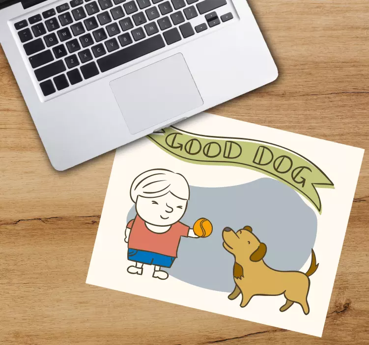 Mauspad mit namen glückliches kind beim spielen - TenStickers