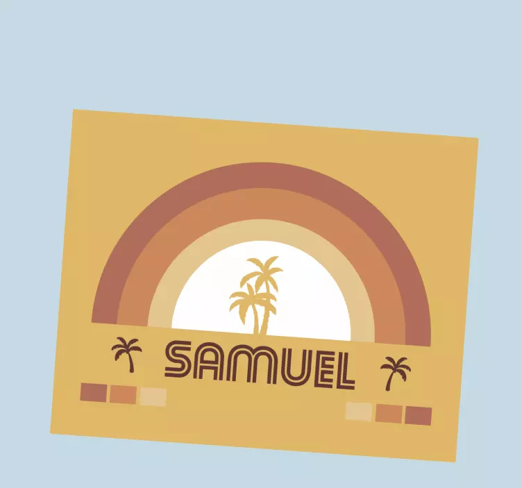 Mauspad mit namen im personalisierten regenbogen design - TenStickers