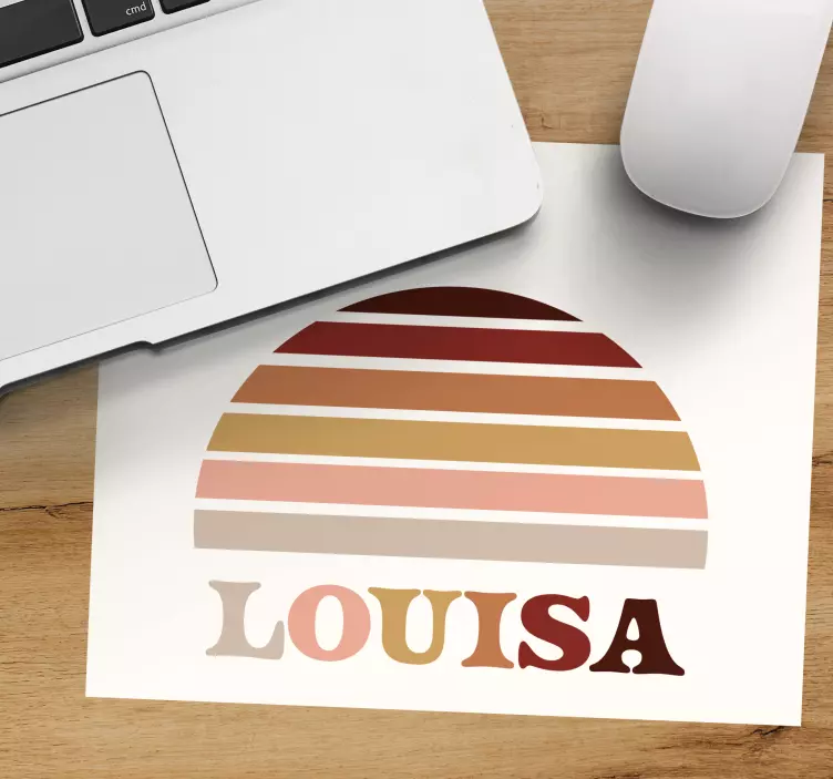 Mauspad mit namen stilvolle kreisstreifen - TenStickers