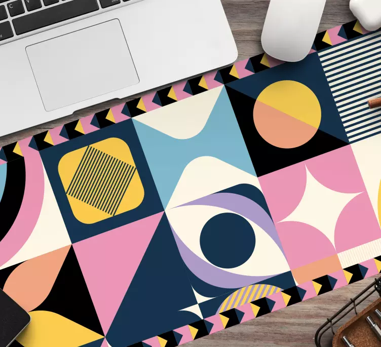 Mauspad muster abstrakte geometrische komposition - TenStickers