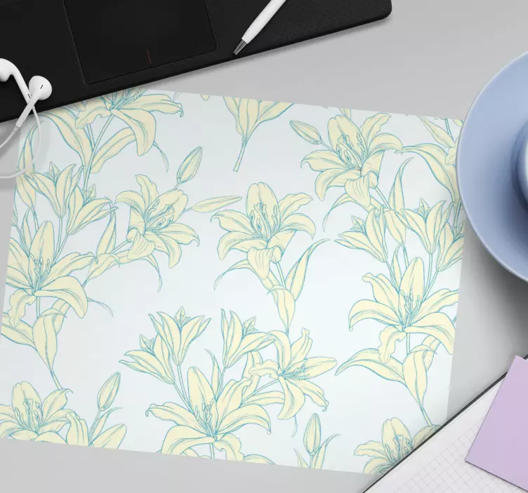 Mauspad muster anmutige blütenpracht - TenStickers