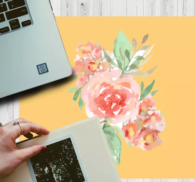 Mauspad muster blumenfarbensplash - TenStickers