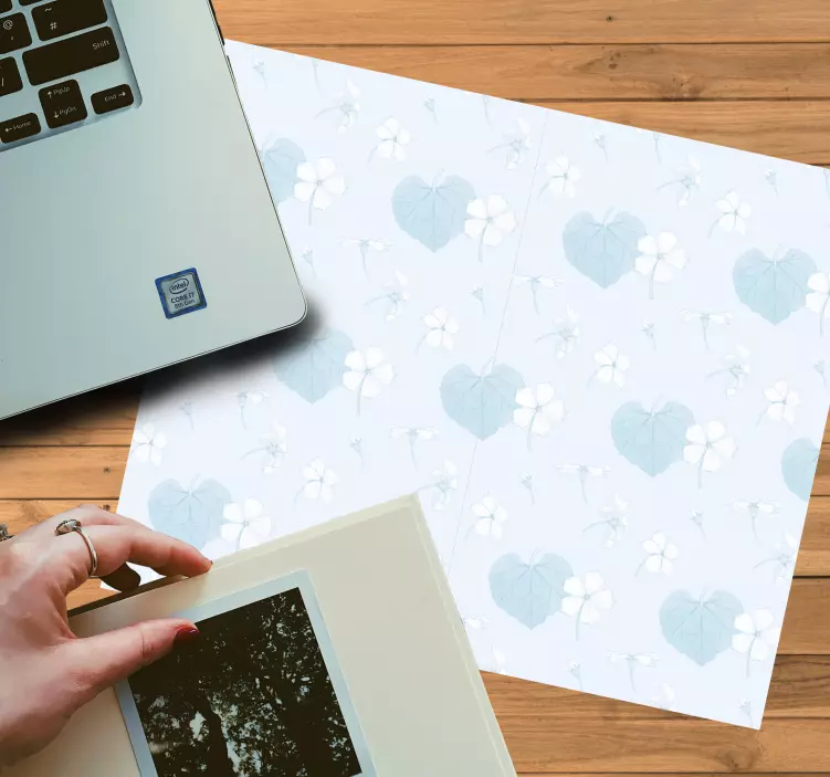 Mauspad muster blumiges herzdesign - TenStickers