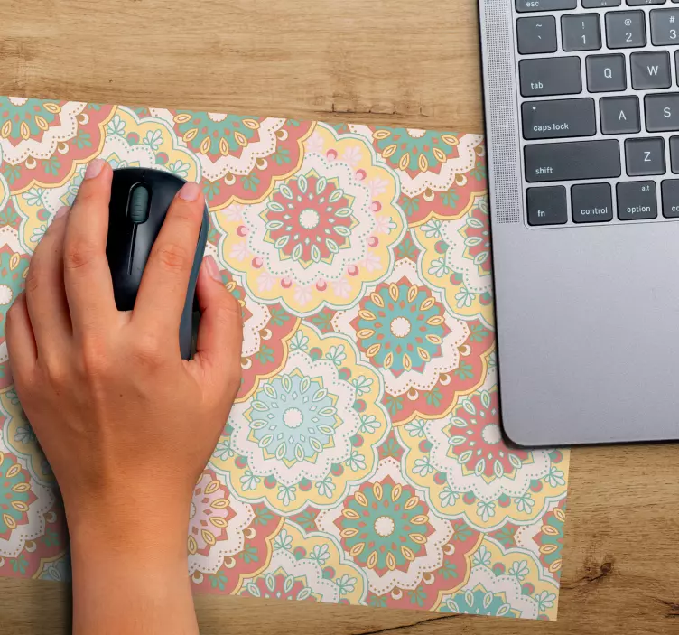 Mauspad muster bunte blumenmuster - TenStickers