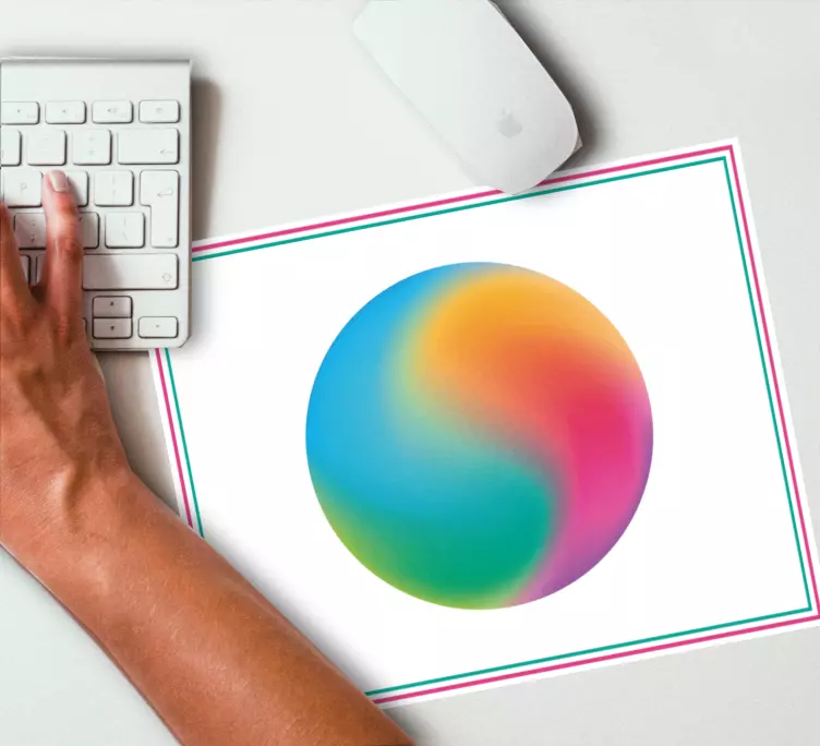 Mauspad muster bunte farbverlauf kugel - TenStickers