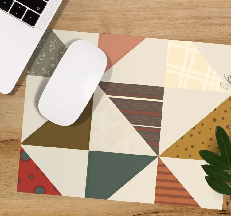 Mauspad muster bunte geometrische dreiecke - TenStickers