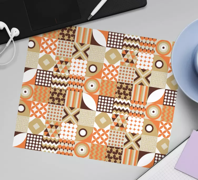 Mauspad muster bunte geometrische quadrate - TenStickers