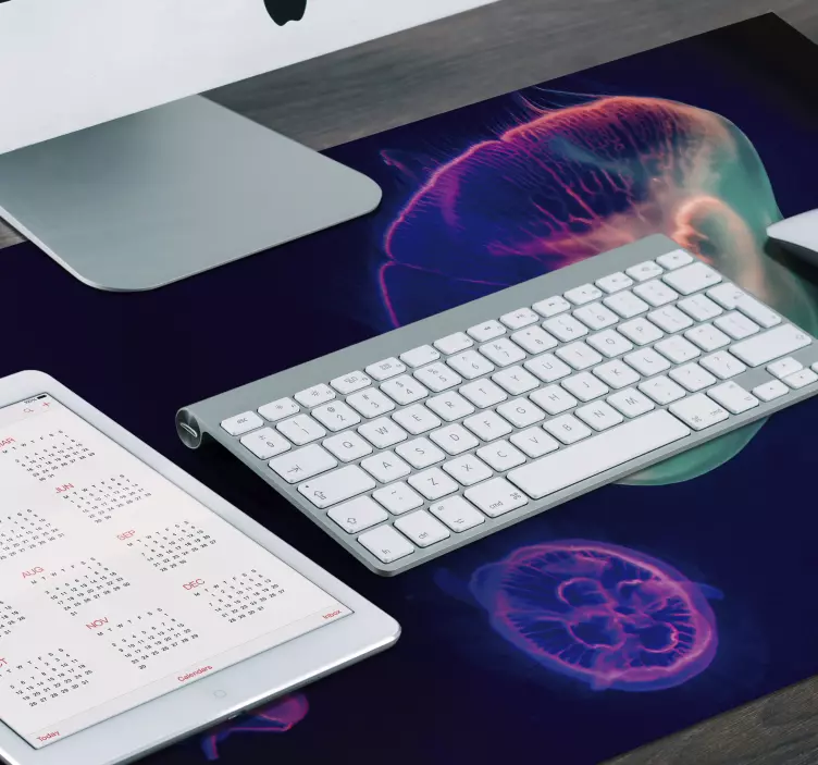 Mauspad muster bunte qualle illustration - TenStickers