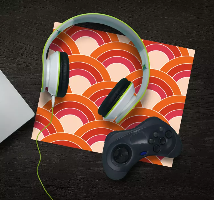 Mauspad muster bunte wellen in regenbogenform - TenStickers