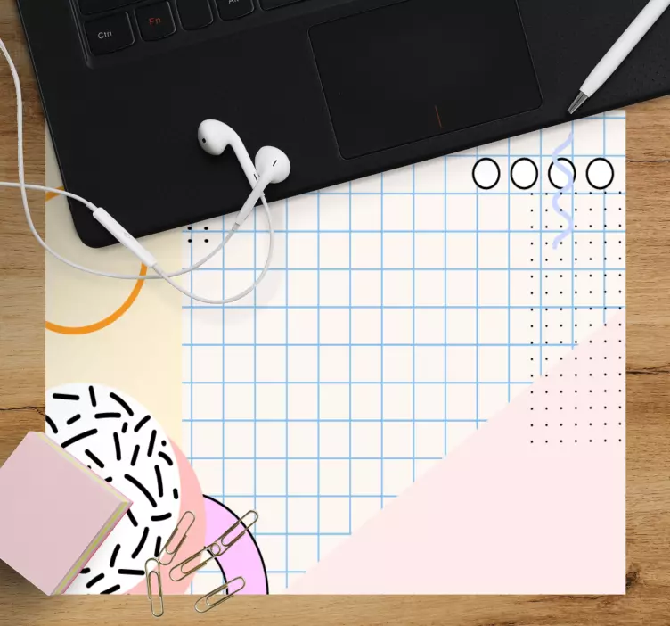 Mauspad muster buntes geometrisches arrangement - TenStickers