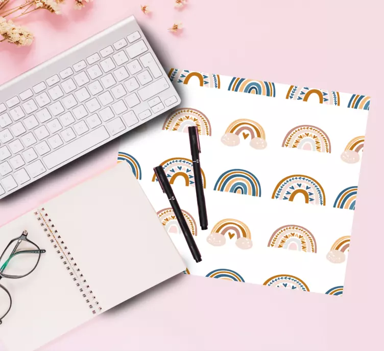 Mauspad muster buntes regenbogenmotiv - TenStickers