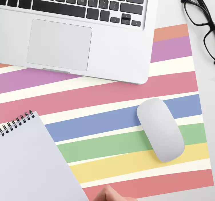 Mauspad muster buntes streifenmuster - TenStickers