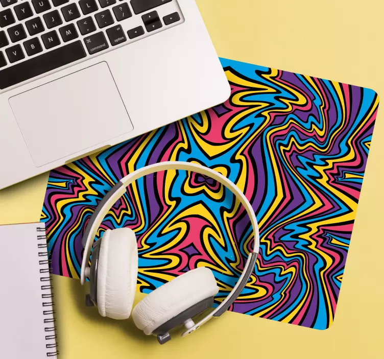 Mauspad muster buntes wirbelmotiv - TenStickers