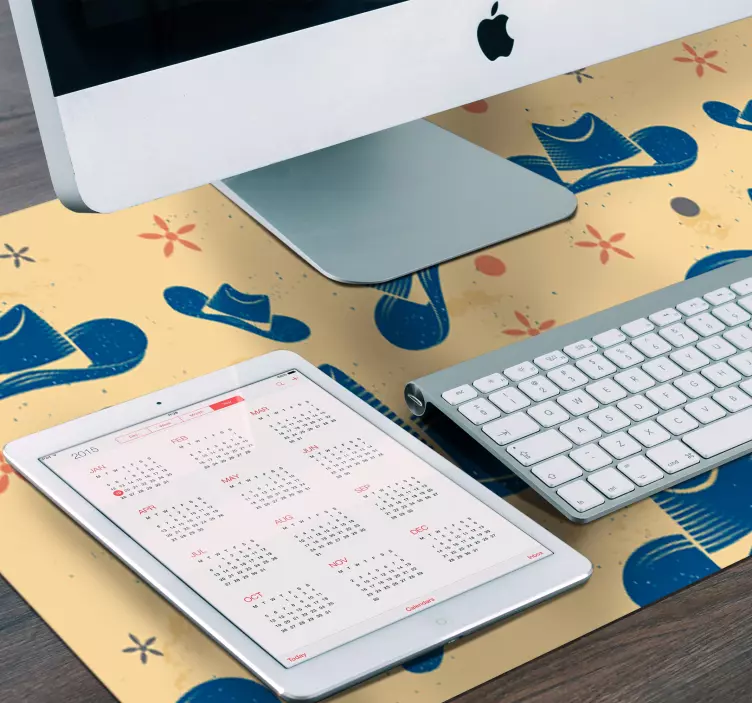 Mauspad Muster cowboyhut motiv - TenStickers