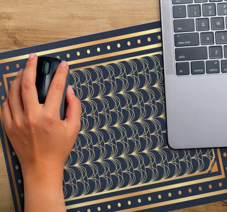 Mauspad muster elegante geometrische wellen - TenStickers