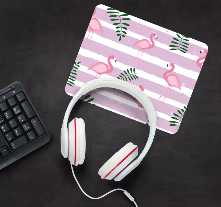 Mauspad muster flamingo blatt muster - TenStickers
