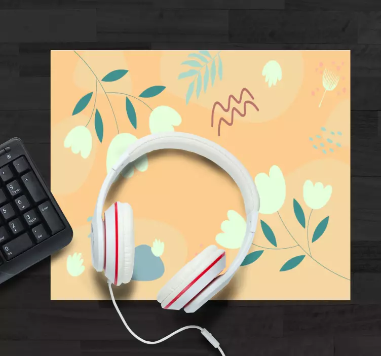 Mauspad muster florale abstrakte formen - TenStickers