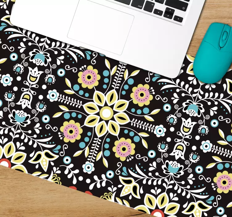 Mauspad muster florale kunstmuster - TenStickers