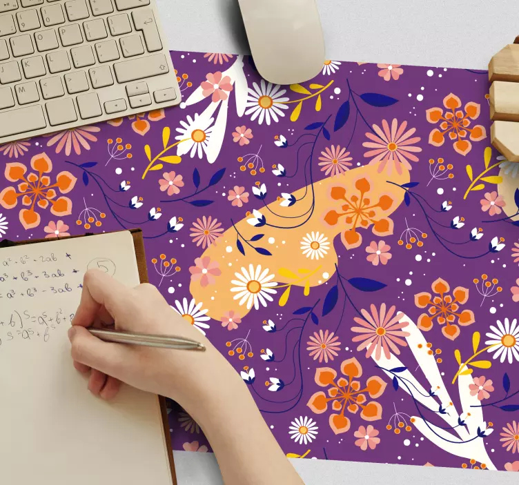 Mauspad muster florales farbenfrohes design - TenStickers