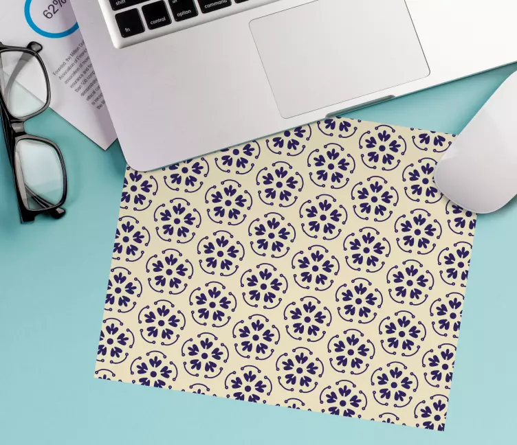 Mauspad muster florales fliesenmuster - TenStickers