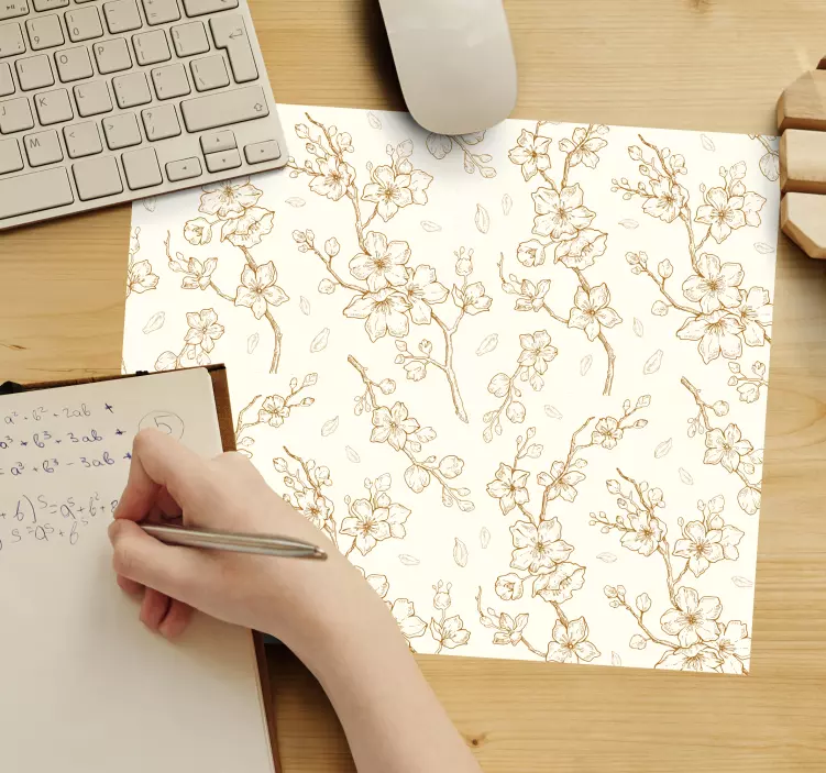 Mauspad muster florales skizzenkunstwerk - TenStickers