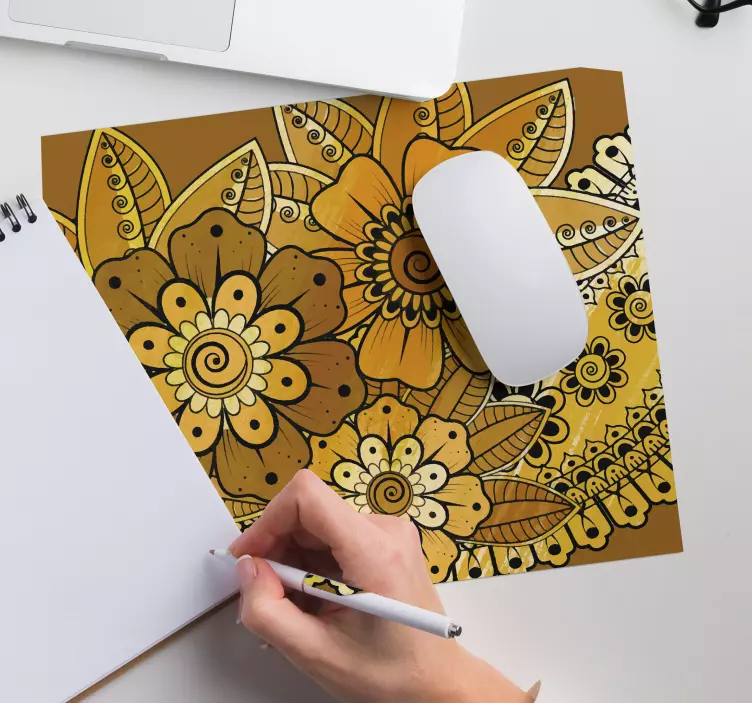 Mauspad muster florales wirbelmotiv - TenStickers