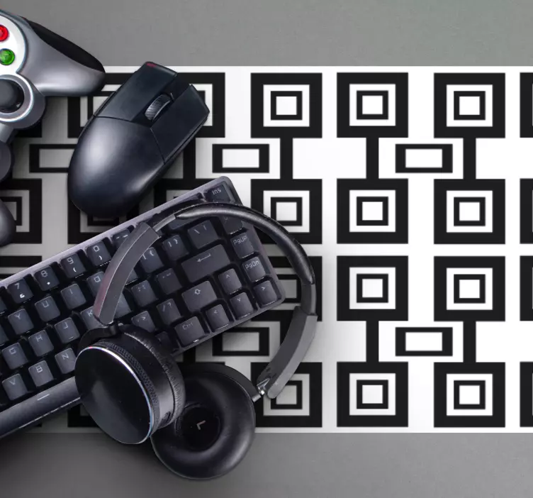 Mauspad muster geometrische quadrat anordnung - TenStickers