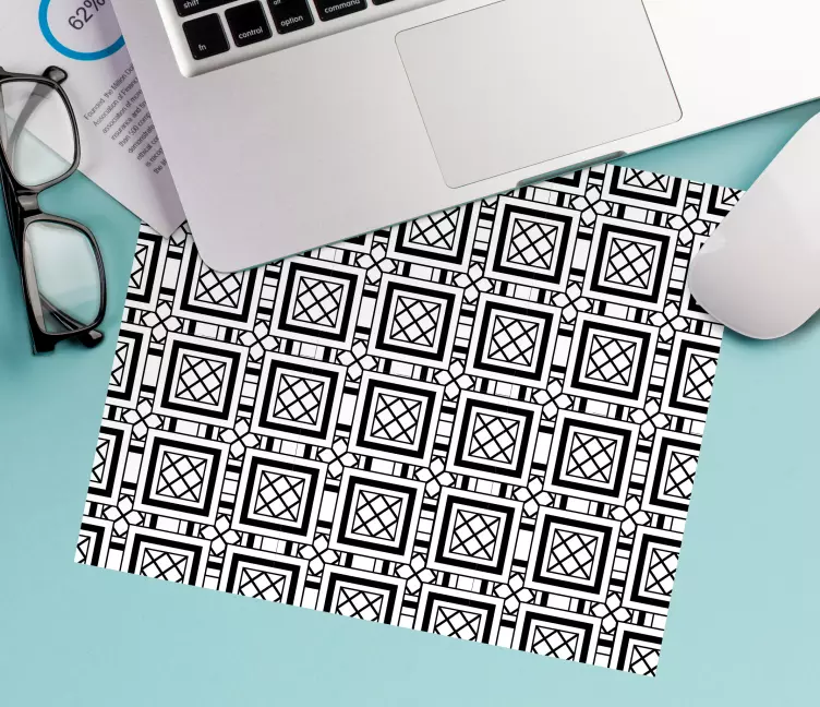 Mauspad muster geometrische quadratmuster - TenStickers