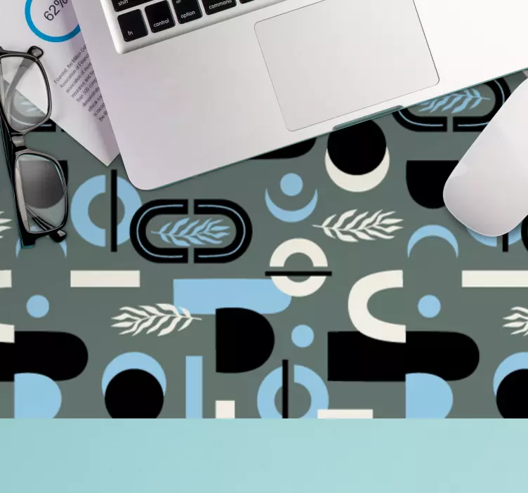 Mauspad muster geometrisches blatt konzept - TenStickers