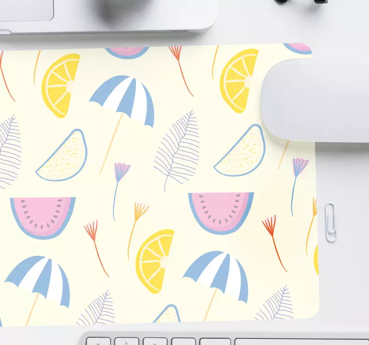 Mauspad muster helle sommerelemente - TenStickers