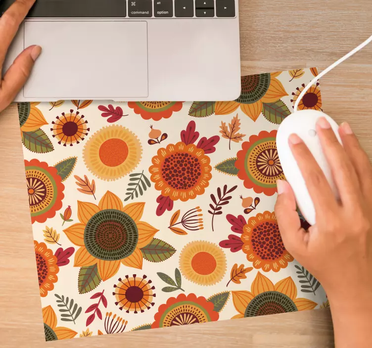 Mauspad muster im floralen design - TenStickers
