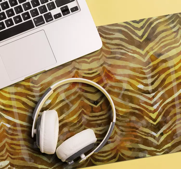 Mauspad muster in leuchtenden tigerstreifen - TenStickers