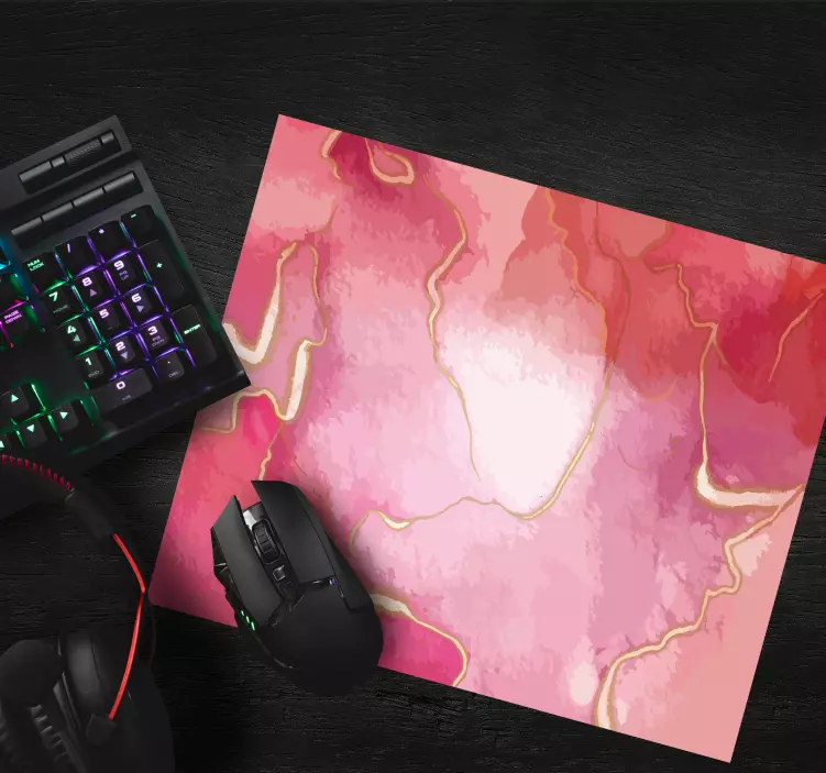 Mauspad muster in sanften rosa wirbeln - TenStickers