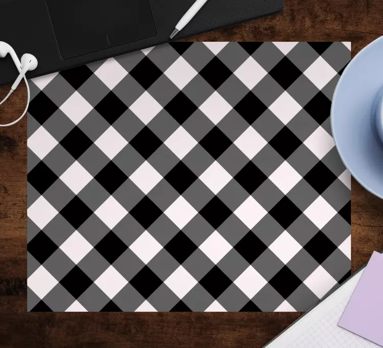 Mauspad muster klassisches schachbrettdesign - TenStickers