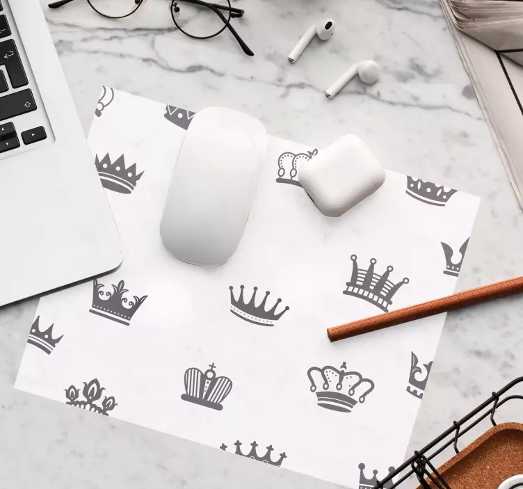 Mauspad muster krone punktmuster - TenStickers