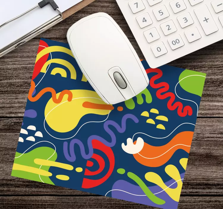 Mauspad muster lebendige abstrakte spiralen - TenStickers